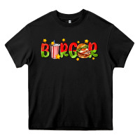 Black burger with coke and stars Heavy Core Tee - AdoDesignShop