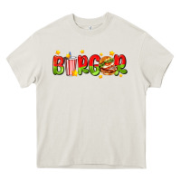 Cream burger with coke and stars Heavy Core Tee - AdoDesignShop