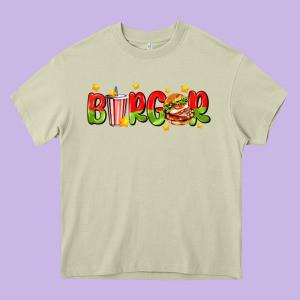 Burger With Coke And Stars Heavy Core Tee Designed By Adodesignshop