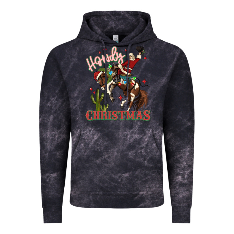 Howdy Christmas Cowboy Santa Vintage Hoodie by MaliasSmallBusiness | Teevron