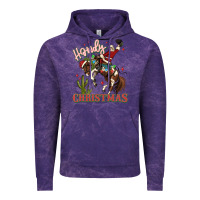Cloud Purple howdy christmas cowboy santa Vintage Hoodie - MaliasSmallBusiness