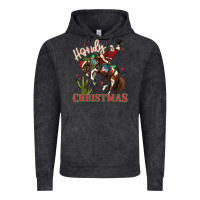 Vintage Black howdy christmas cowboy santa Vintage Hoodie - MaliasSmallBusiness