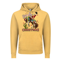 Vintage Mustard howdy christmas cowboy santa Vintage Hoodie - MaliasSmallBusiness