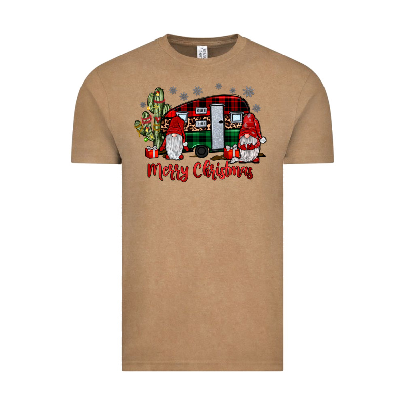 Merry Christmas Gnome Caravan Vintage Tee by JahusDesignShop | Teevron
