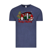 Vintage Denim merry christmas gnome caravan Vintage Tee - JahusDesignShop