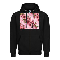Black hibiscus flowers with glitter Zipper Hoodie - TumblerDesignByShophia