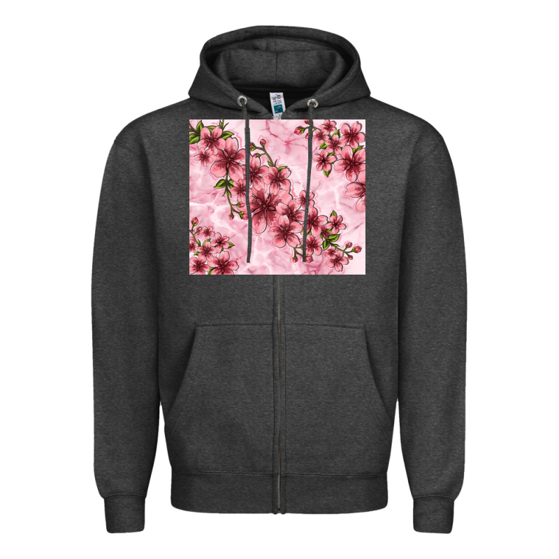 Hibiscus Flowers With Glitter Zipper Hoodie by TumblerDesignByShophia | Teevron