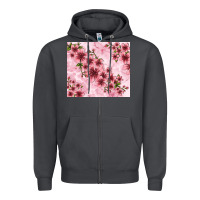 Smoke hibiscus flowers with glitter Zipper Hoodie - TumblerDesignByShophia