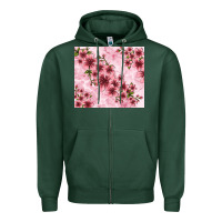Sports Green hibiscus flowers with glitter Zipper Hoodie - TumblerDesignByShophia