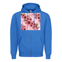 True Royal hibiscus flowers with glitter Zipper Hoodie - TumblerDesignByShophia