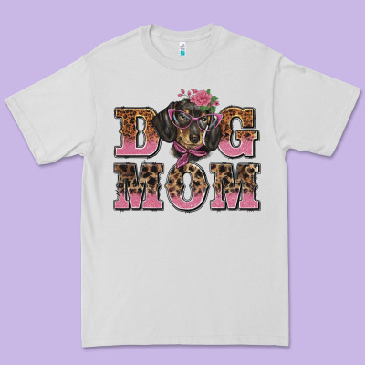 Dog Mom Dachshund Premium Tee Designed By Barkaloodesign