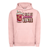 Pigment Salmon V For is Valentine Venti Urban Hoodie - CowhideDigitalArt