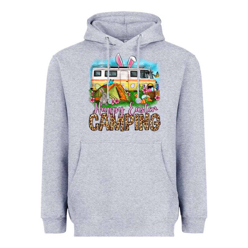 Happy Easter Camping Heavyweight Hoodie by OliviaCreatesArt | Teevron