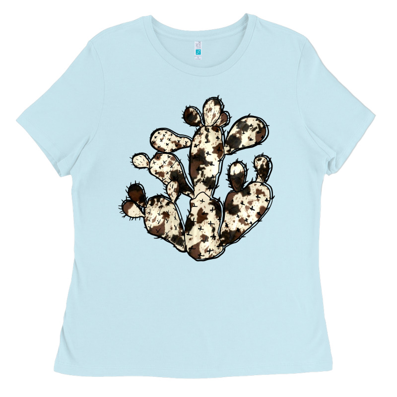 Cowhide Cactus Ladies Tee by JahusDesignShop | Teevron