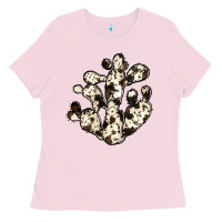 Bubblegum Pink cowhide cactus Ladies Tee - JahusDesignShop