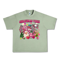Oil Green retro pink christmas vibes Urban Heavy Tee - MaliasSmallBusiness