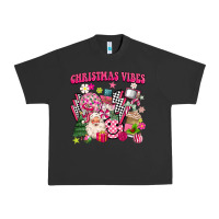 Pigment Black retro pink christmas vibes Urban Heavy Tee - MaliasSmallBusiness