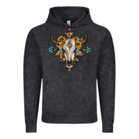 Bull Skull With Aztec Sunflower Leopard Vintage Hoodie | Teevron