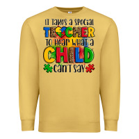 Antique Gold it takes a special teacher to hear what a child can't say Premium Sweatshirt - OliviaCreatesArt