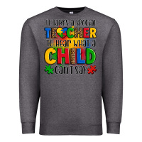 Charcoal Heather it takes a special teacher to hear what a child can't say Premium Sweatshirt - OliviaCreatesArt