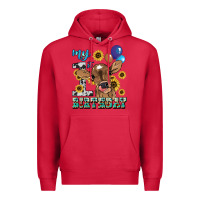 Cardinal My first Birthday baby cow sunflower Premium Hoodie - HowdyJamesFarm