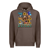 Coffee My first Birthday baby cow sunflower Premium Hoodie - HowdyJamesFarm