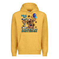 My First Birthday Baby Cow Sunflower Premium Hoodie | Teevron