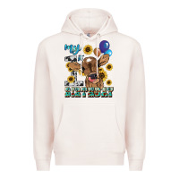 Pale Pink My first Birthday baby cow sunflower Premium Hoodie - HowdyJamesFarm