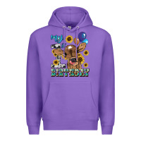 Purple My first Birthday baby cow sunflower Premium Hoodie - HowdyJamesFarm