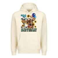 Sandshell My first Birthday baby cow sunflower Premium Hoodie - HowdyJamesFarm