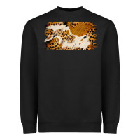 Black leopard cowhide brushstroke Heavyweight Sweatshirt - Jasminsmagicworld