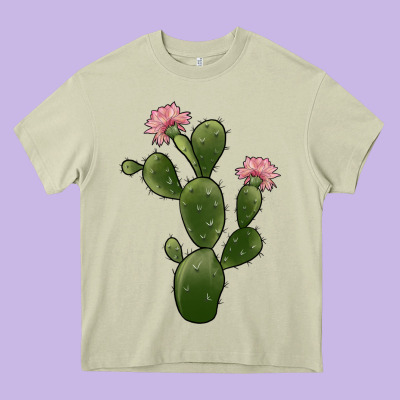 Cactus 2 Heavy Core Tee Designed By Jahusdesignshop