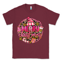 Burgundy pink merry christmas Classic Tee - MaliasSmallBusiness
