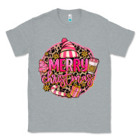 Heather Grey pink merry christmas Classic Tee - MaliasSmallBusiness