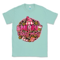 Seafoam pink merry christmas Classic Tee - MaliasSmallBusiness