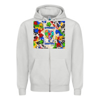 Dove Grey different is beautiful Zipper Hoodie - TumblerDesignByShophia