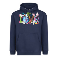 Navy Love Nurse Easter Heavyweight Hoodie - OliviaCreatesArt