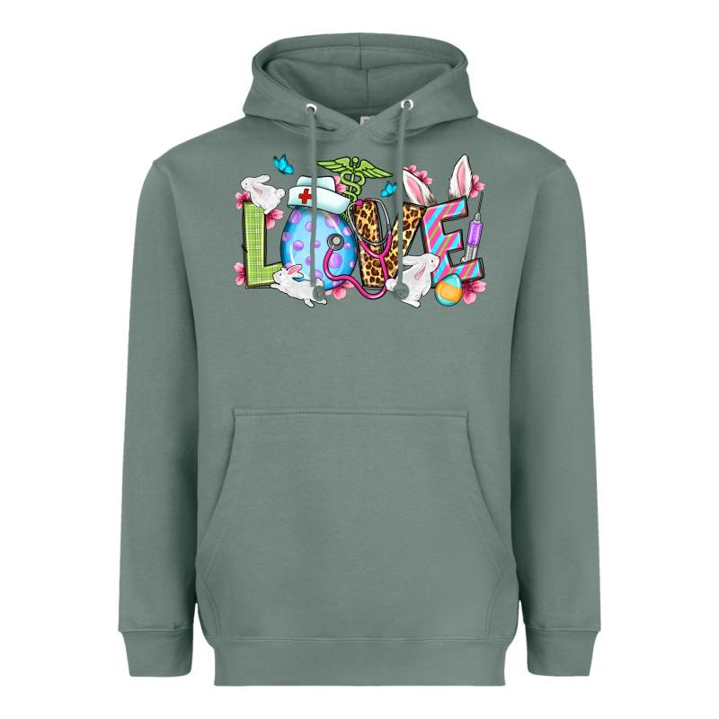 Love Nurse Easter Heavyweight Hoodie by OliviaCreatesArt | Teevron