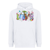 White Love Nurse Easter Heavyweight Hoodie - OliviaCreatesArt