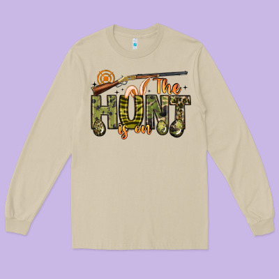 The Hunt Is On Long Sleeve Tee Designed By Artiststas