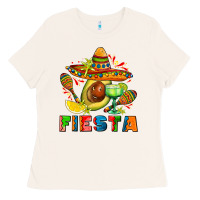 Bone fıesta with avocado and sombrero Ladies Tee - AdoDesignShop