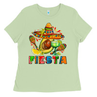 Matcha fıesta with avocado and sombrero Ladies Tee - AdoDesignShop