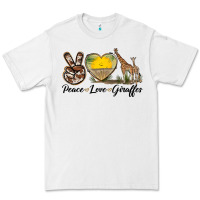 White Peace Love Giraffes Premium Tee - LillyAllenDesigns