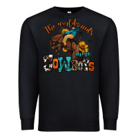 Black the world needs more cowboys Premium Sweatshirt - OliviaCreatesArt