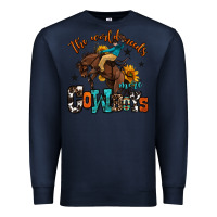 Navy the world needs more cowboys Premium Sweatshirt - OliviaCreatesArt