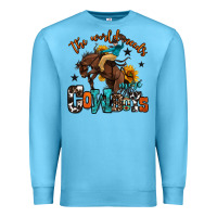 Ocean Blue the world needs more cowboys Premium Sweatshirt - OliviaCreatesArt