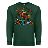 Sports Green the world needs more cowboys Premium Sweatshirt - OliviaCreatesArt