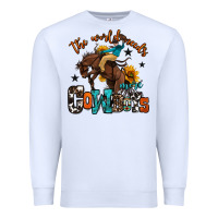 White the world needs more cowboys Premium Sweatshirt - OliviaCreatesArt