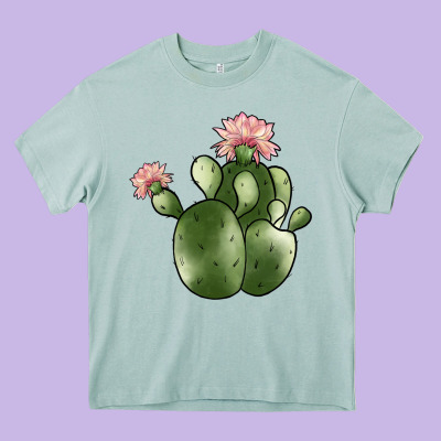 Cactus Heavy Core Tee Designed By Jahusdesignshop