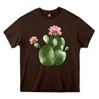 Chocolate Brown cactus Heavy Core Tee - JahusDesignShop